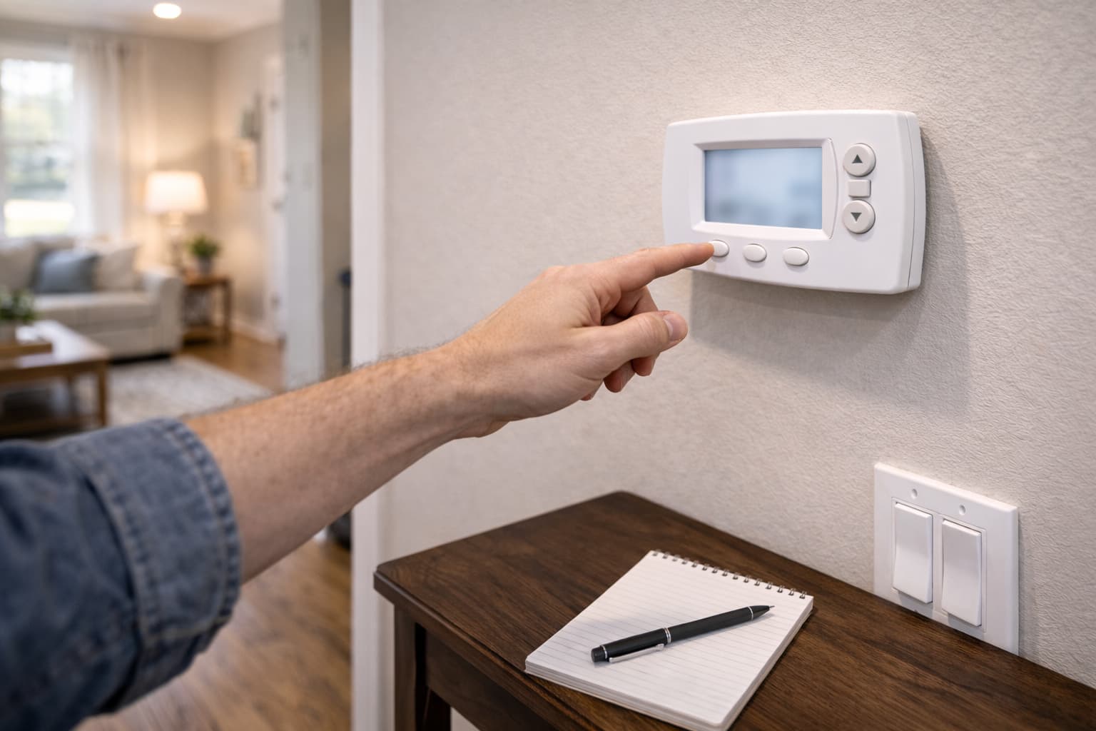 Thermostat photo helps AC diagnosis intake