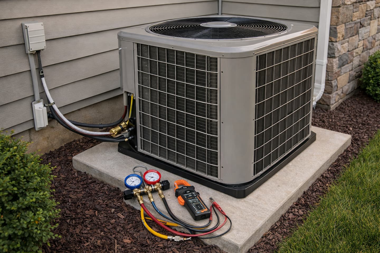 Outdoor air conditioning unit service in Linden NJ