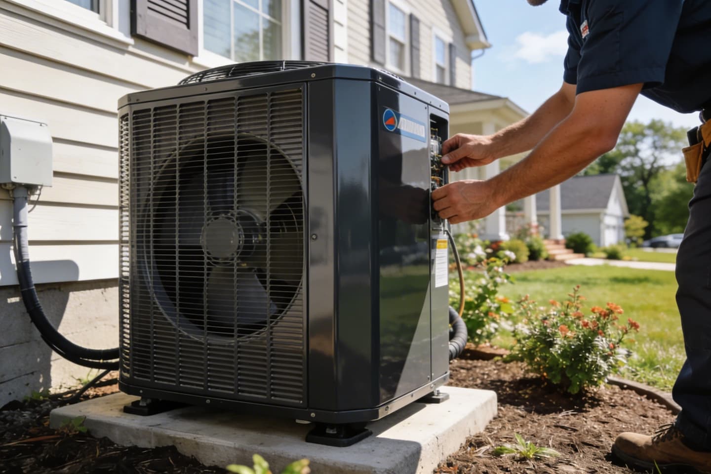 Cooling system service visit for heat pump or central AC