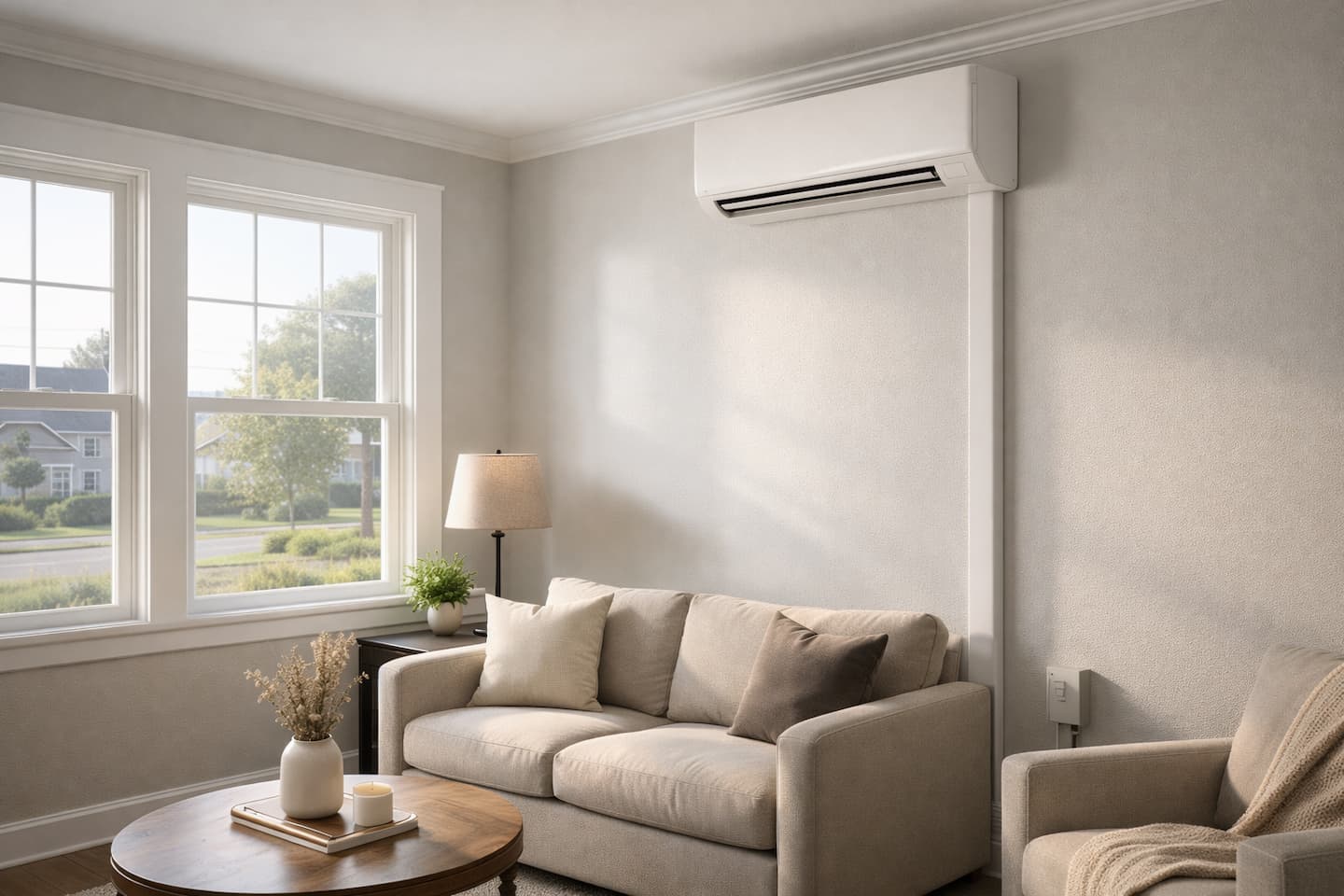 Ductless mini split installation option