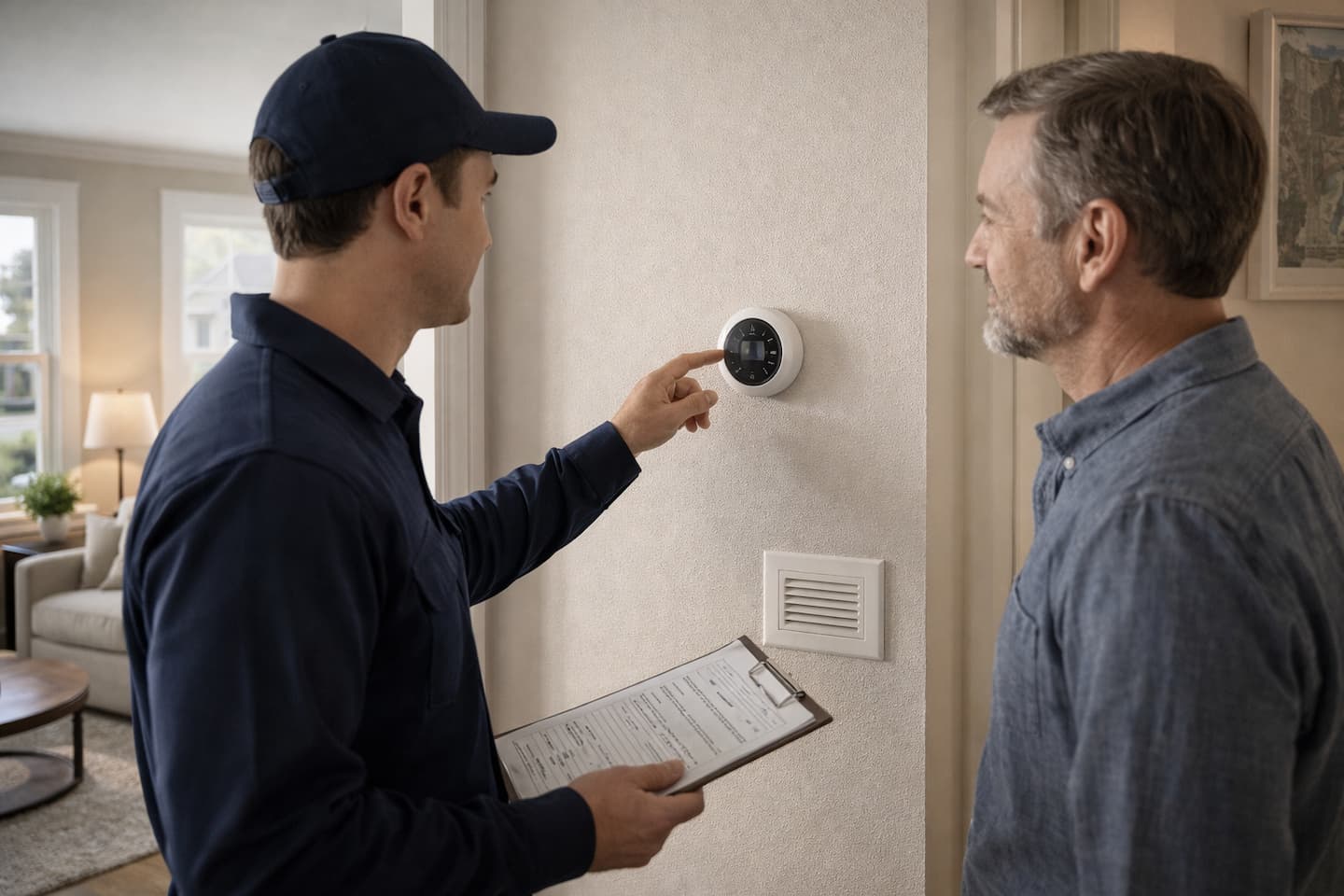 Thermostat and zoning option context