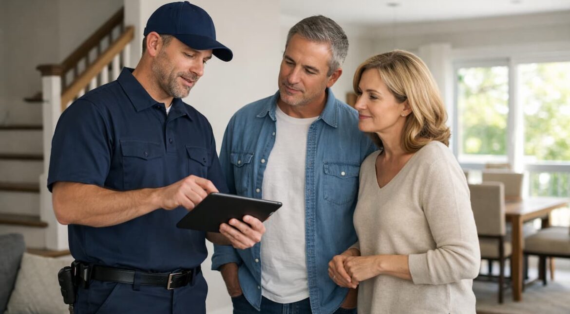 residential HVAC comfort diagnostic scene