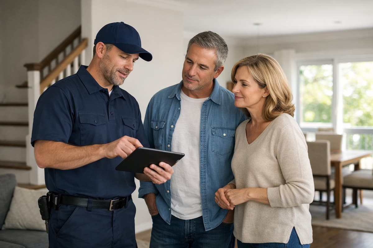 residential HVAC comfort diagnostic scene