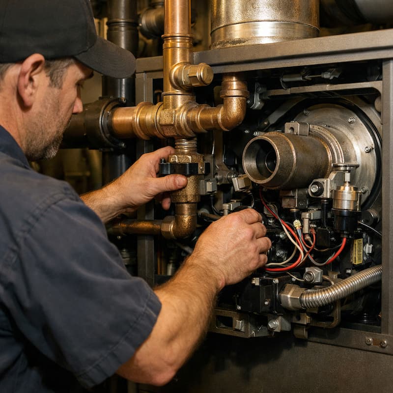 Commercial boiler diagnostic detail