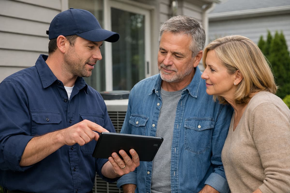 HVAC consultation with customer in New Jersey