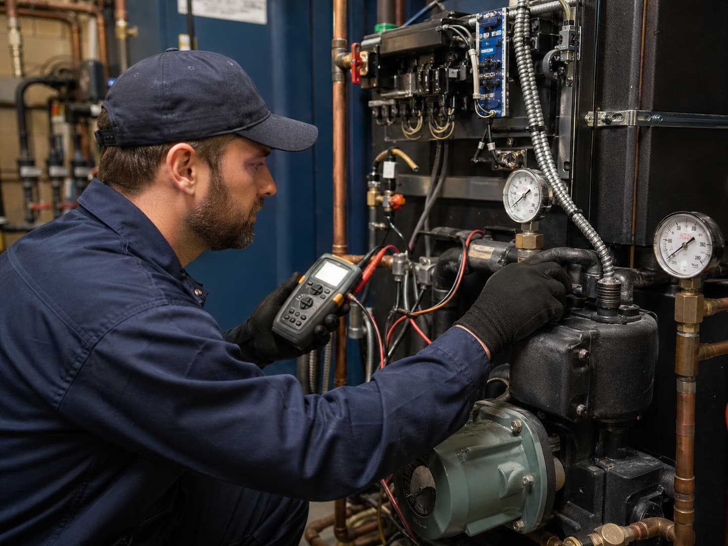 Commercial heating system control inspection