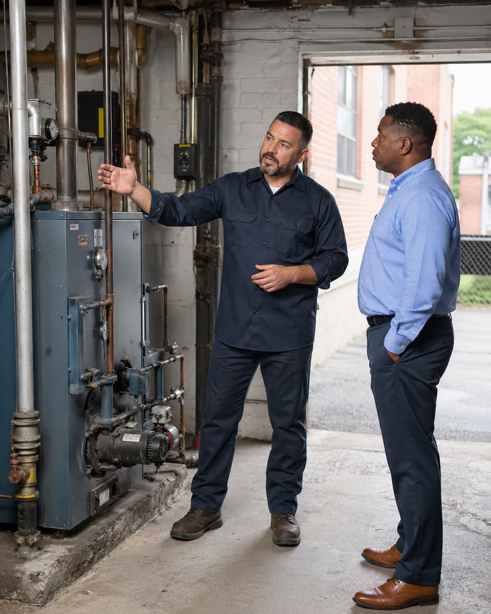 Commercial heating equipment replacement service near Linden NJ