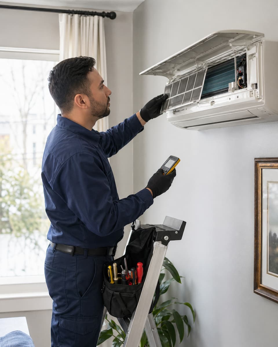 Mini split maintenance inspection in Linden NJ