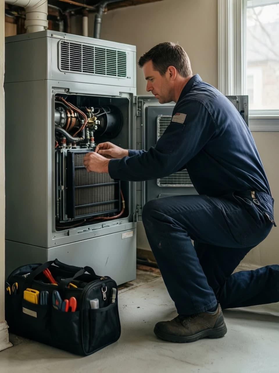 Furnace maintenance inspection in Linden NJ