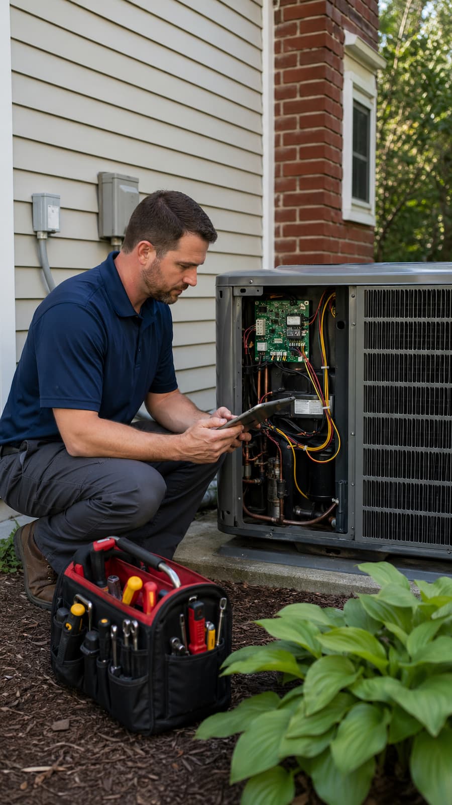 Heat pump maintenance inspection in Linden NJ