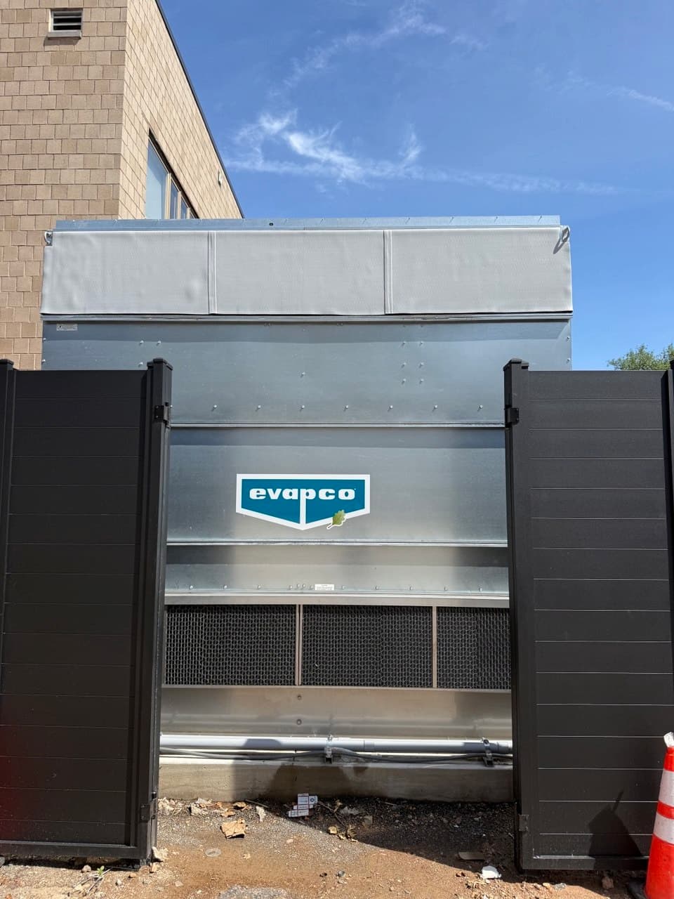 Commercial exterior ventilation unit installation