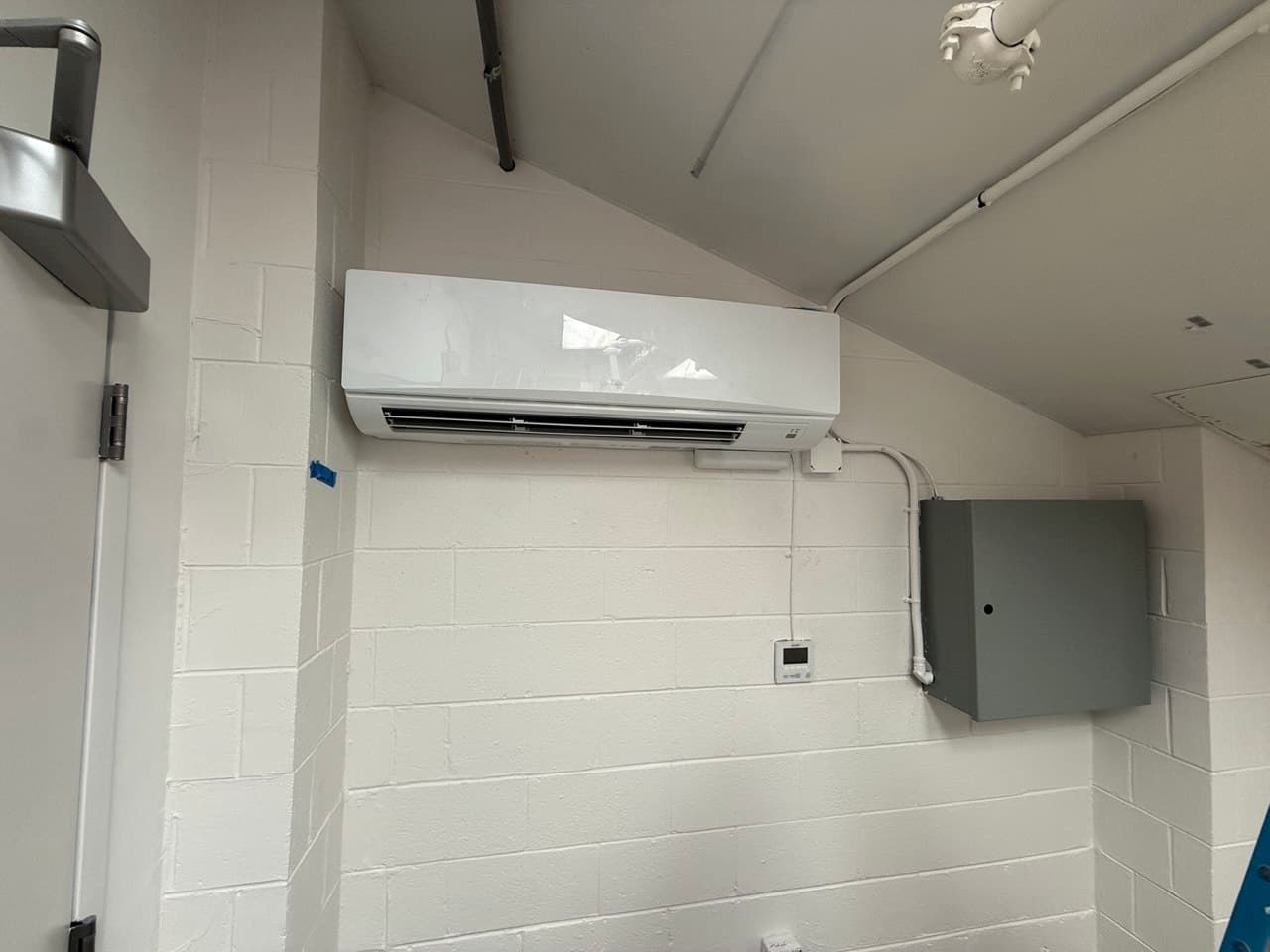 Commercial mini split indoor unit installation