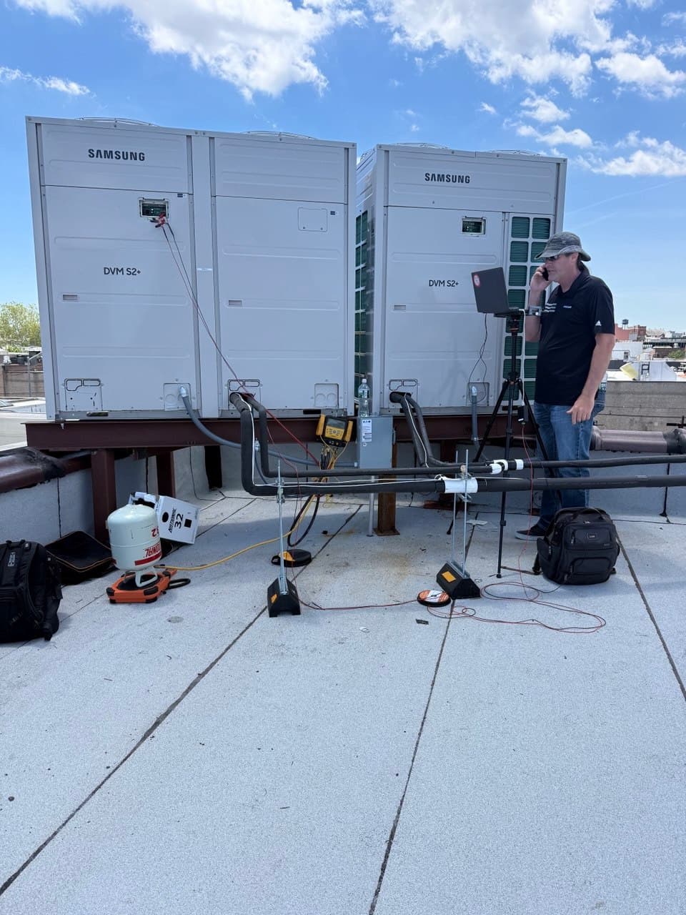 Commercial VRF rooftop unit service