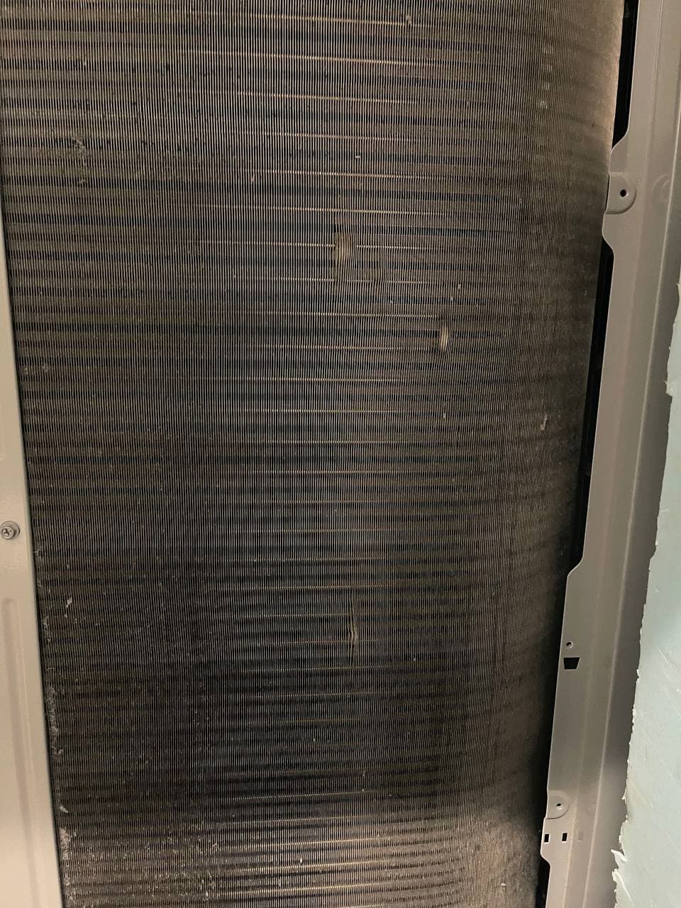 Commercial HVAC coil after maintenance service
